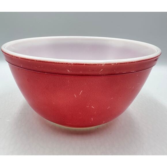 Vintage Pyrex Primary Red 402 Nesting Mixing Bowl 1.5QT - Picture 3 of 9